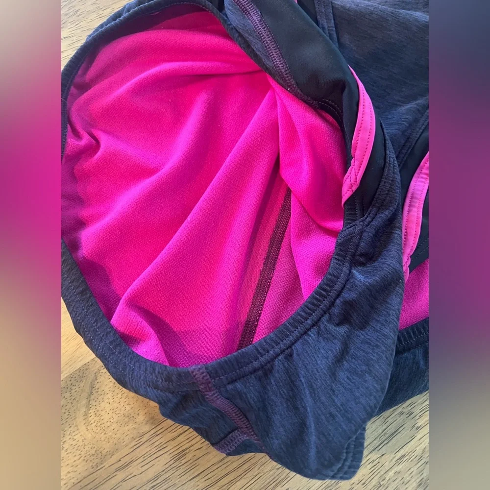 Speedo Black and Pink One Piece Racerback Swimsuit - Picture 2 of 5